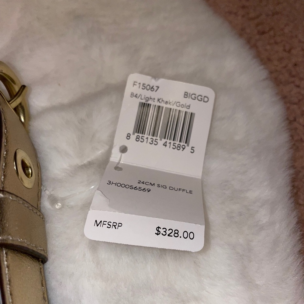 NWT Signature Cream Tan Coach Duffle Bag - Picture 5 of 5